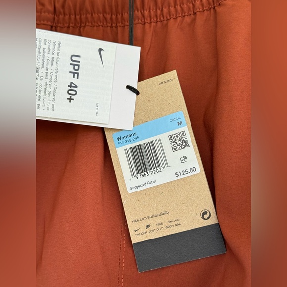 Nike ACG Dri-Fit Pants Women’s M Brown Loose Fit Hiking Outdoor UPF 40+ - Picture 8 of 13